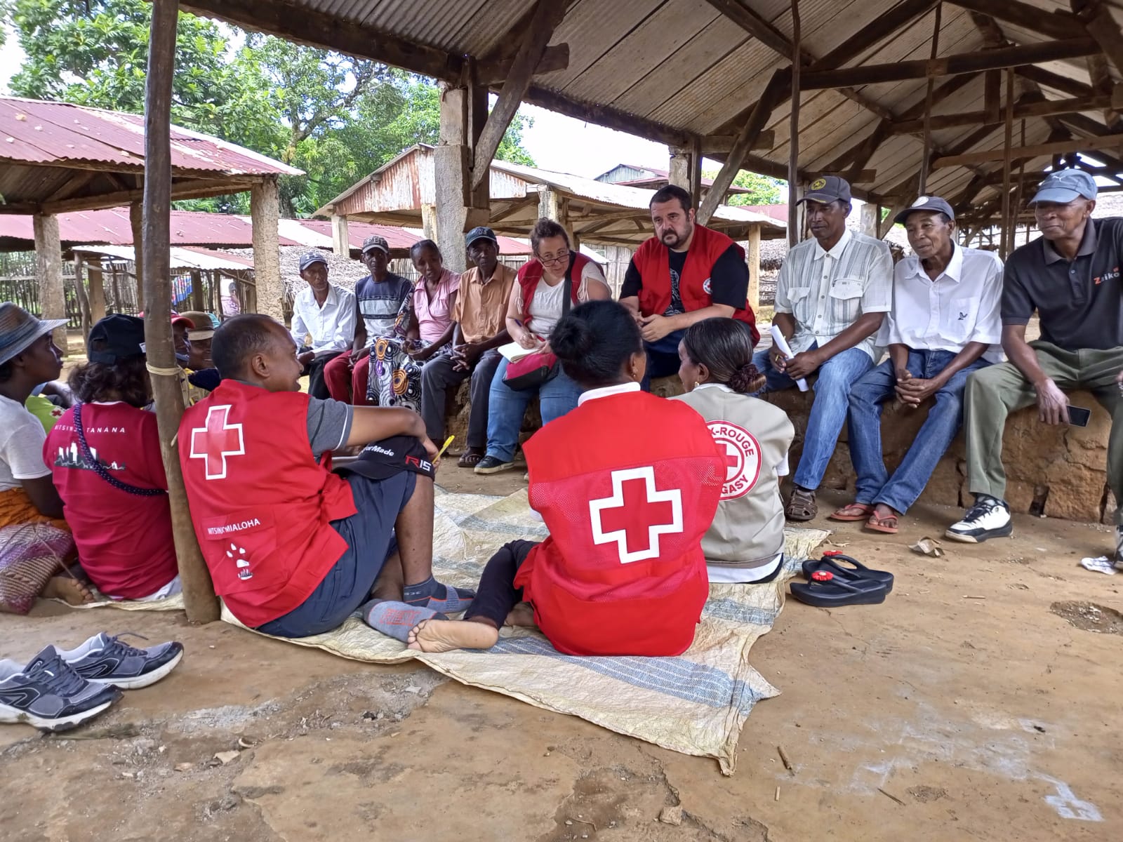 Community consultation during field work in Madagascar