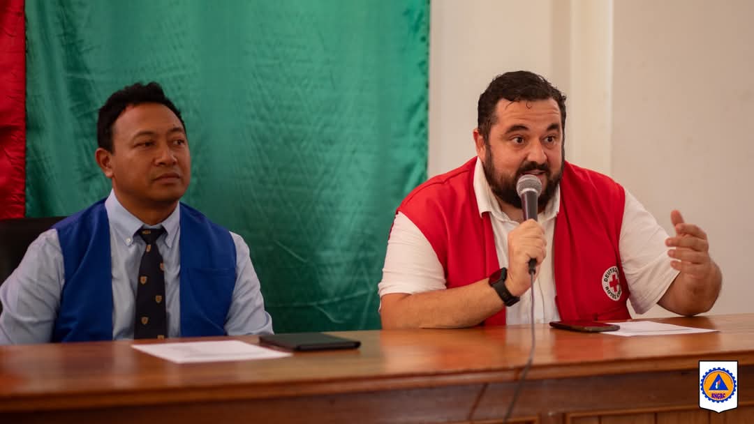 Speaking during an institutional event in Madagascar